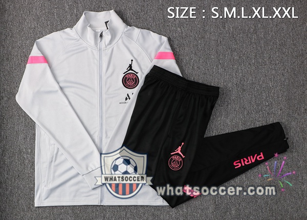JORDAN Paris PSG Gray Clair Training Jacket 2021-2022