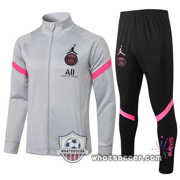 JORDAN Paris PSG Gray Clair Training Jacket 2021-2022