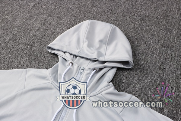 JORDAN Paris PSG Gray Clair Hooded Jacket 2021-2022