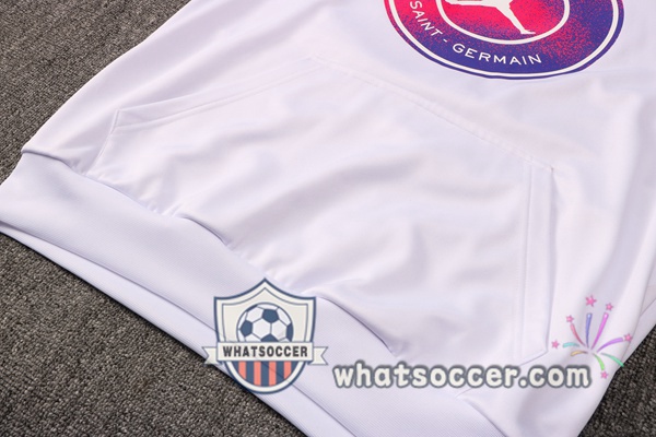 JORDAN Paris PSG White Purple Hooded Jacket 2021-2022