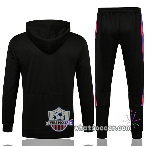 JORDAN Paris PSG Black Purple Hooded Jacket 2021-2022