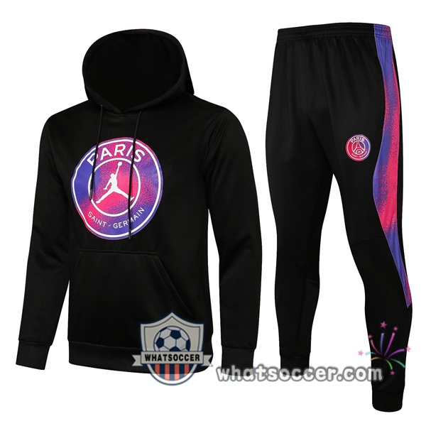 JORDAN Paris PSG Black Purple Hooded Jacket 2021-2022