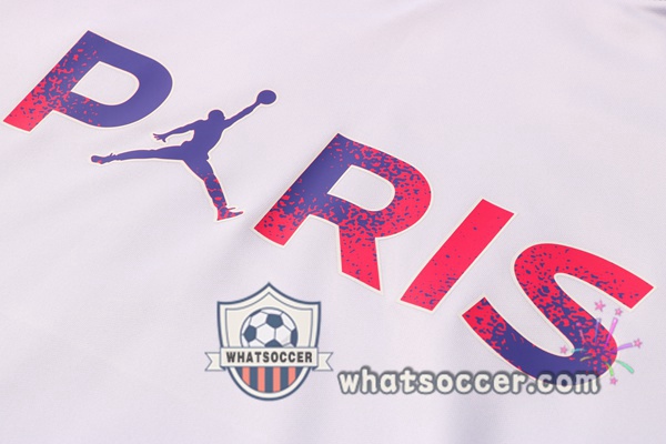 JORDAN Paris PSG White Purple Hooded Jacket 2021-2022
