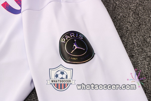 JORDAN Paris PSG White Purple Hooded Jacket 2021-2022