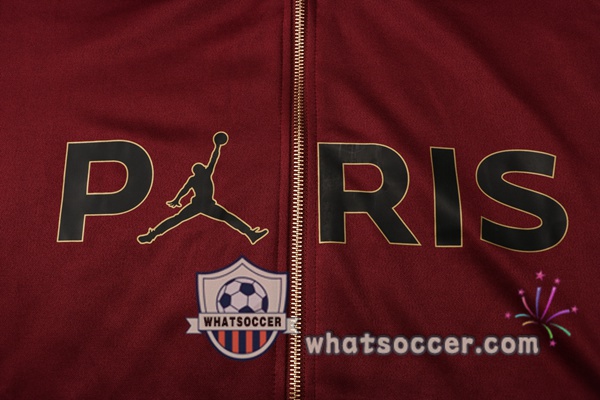 JORDAN Paris PSG Red Hooded Jacket 2021-2022