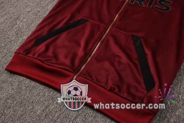 JORDAN Paris PSG Red Hooded Jacket 2021-2022