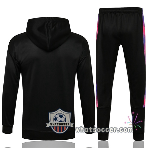 JORDAN Paris PSG Black Purple Hooded Jacket 2021-2022
