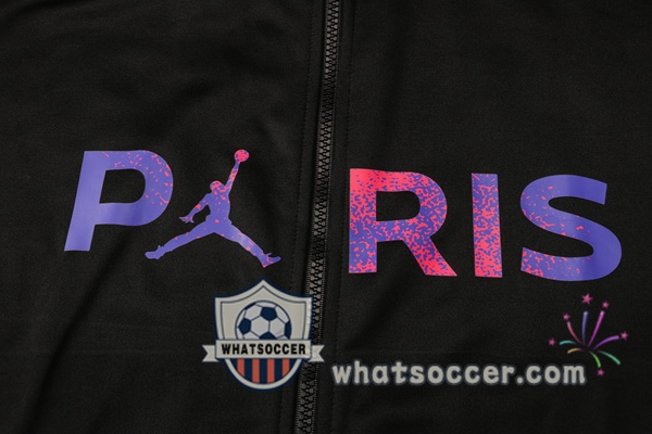JORDAN Paris PSG Black Purple Hooded Jacket 2021-2022