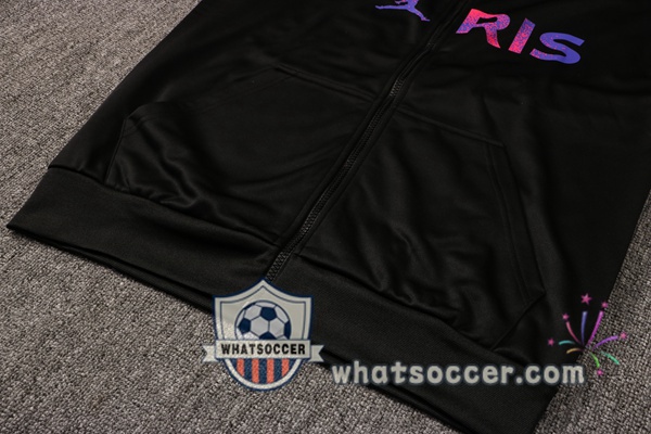 JORDAN Paris PSG Black Purple Hooded Jacket 2021-2022