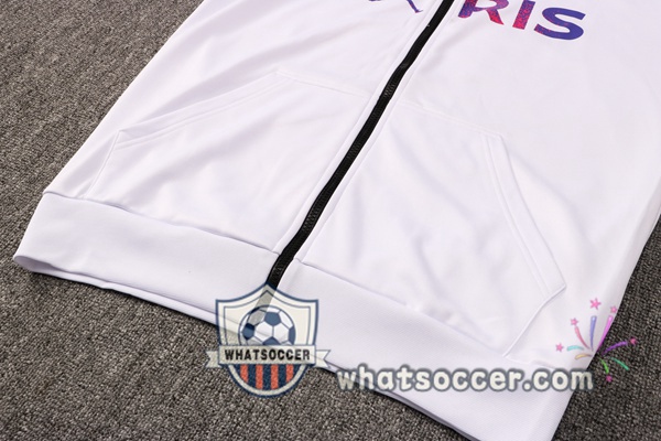 JORDAN Paris PSG White Purple Hooded Jacket 2021-2022