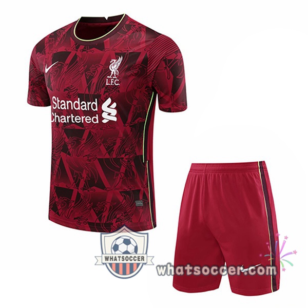 FC Liverpool + Shorts Red Training T-Shirt Suit 2021-2022