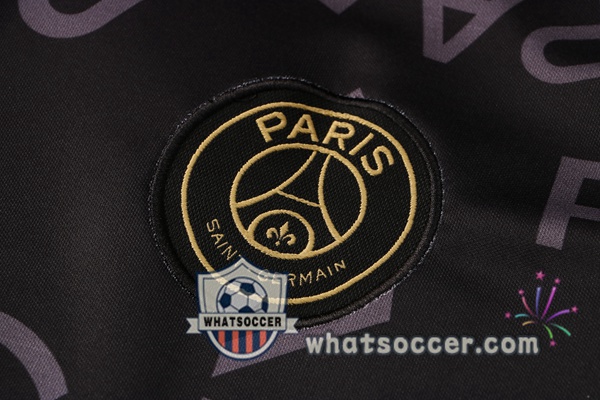 Paris PSG Jordan + Pants Black Training T-Shirt Suit 2021-2022