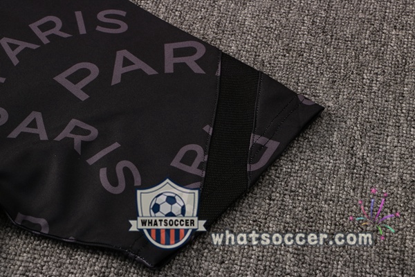 Paris PSG Jordan + Pants Black Training T-Shirt Suit 2021-2022