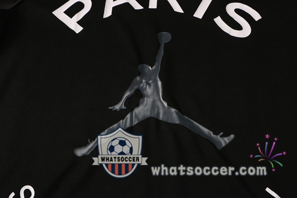 Paris PSG Jordan + Pants Black Training T-Shirt Suit 2021-2022