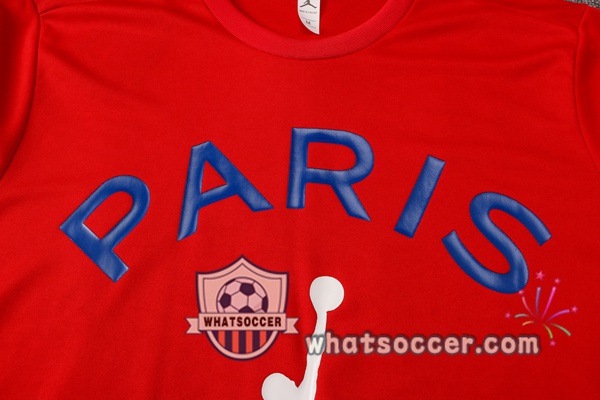 Paris PSG Jordan + Pants Red Training T-Shirt Suit 2021-2022