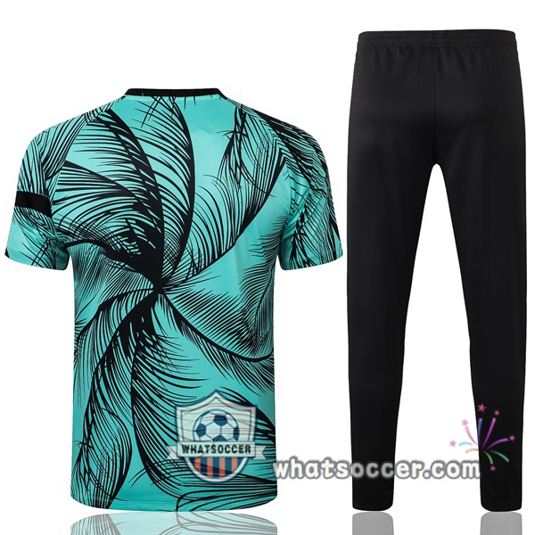 FC Barcelona + Pants Green Training T-Shirt Suit 2021-2022