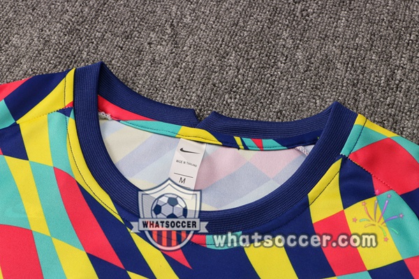 FC Barcelona + Pants Yellow Blue Training T-Shirt Suit 2021-2022