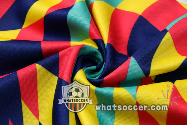 FC Barcelona + Pants Yellow Blue Training T-Shirt Suit 2021-2022