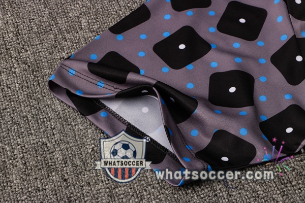 Inter Milan + Pants Gray Black Training T-Shirt Suit 2021-2022