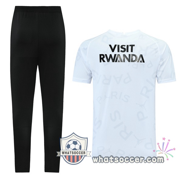 Paris PSG Jordan + Pants White Training T-Shirt Suit 2021-2022