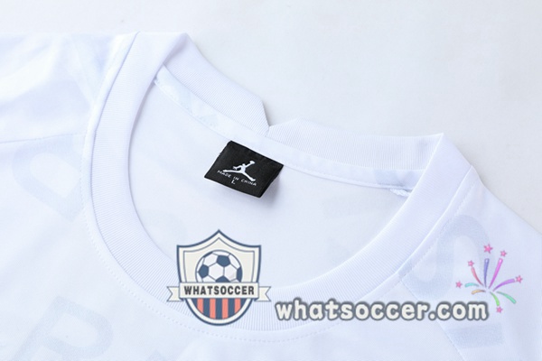 Paris PSG Jordan + Pants White Training T-Shirt Suit 2021-2022