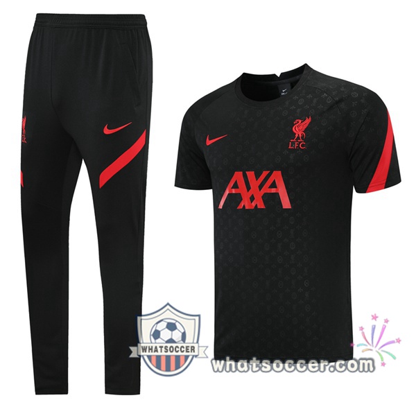FC Liverpool + Pants Black Training T-Shirt Suit 2021-2022
