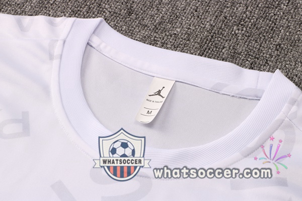 Paris PSG Jordan + Pants White Training T-Shirt Suit 2021-2022