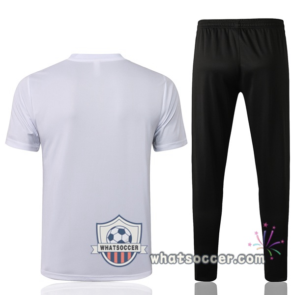 Paris PSG Jordan + Pants White Training T-Shirt Suit 2021-2022