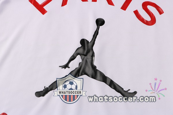 Paris PSG Jordan + Pants White Training T-Shirt Suit 2021-2022