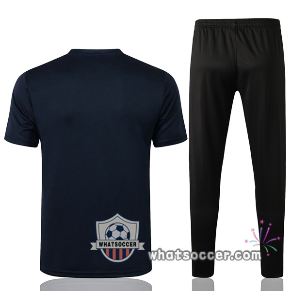 Paris PSG Jordan + Pants Black Training T-Shirt Suit 2021-2022
