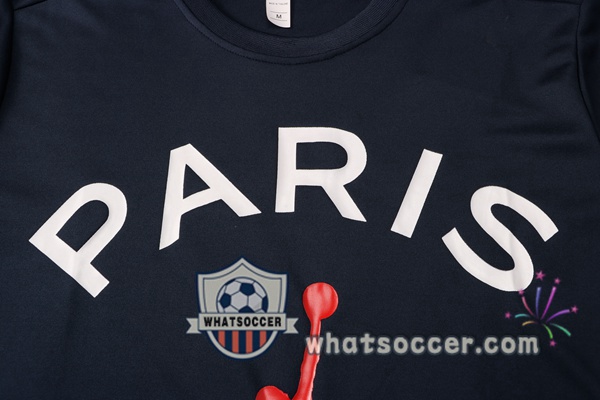 Paris PSG Jordan + Pants Black Training T-Shirt Suit 2021-2022