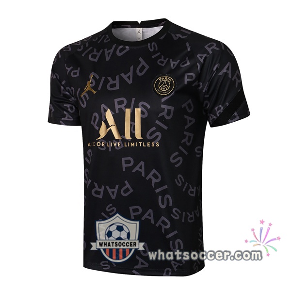 Paris PSG Jordan Black Training T-Shirts 2021-2022