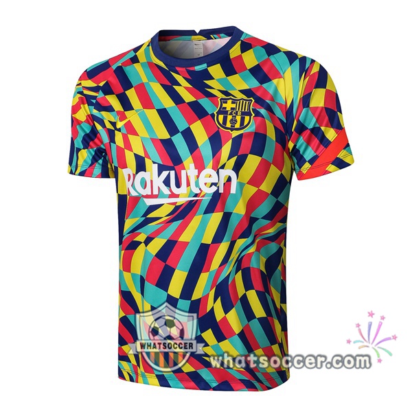 FC Barcelona Yellow Blue Training T-Shirts 2021-2022