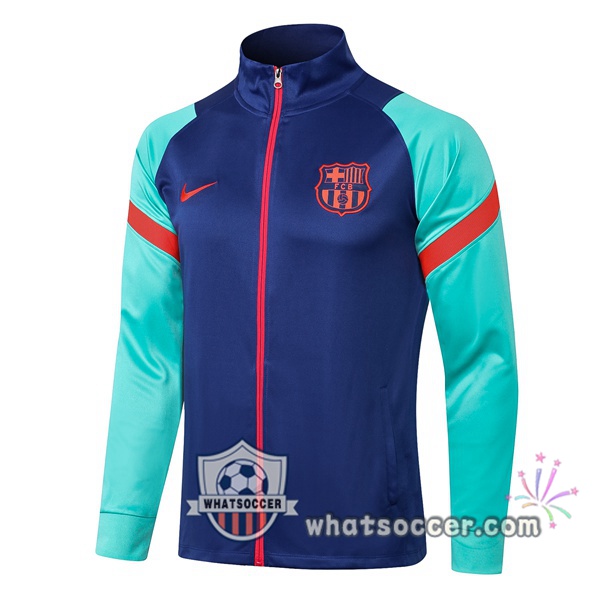 FC Barcelona Blue Green Soccer Jacket 2021-2022
