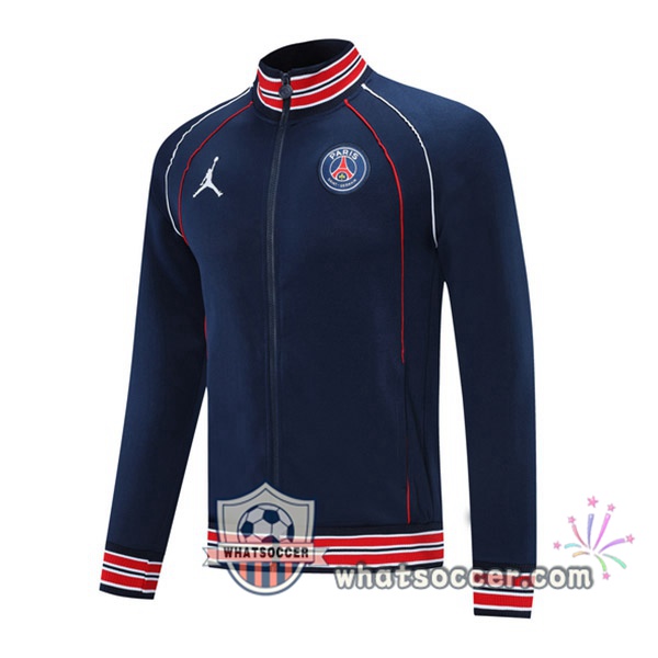 JORDAN Paris PSG Blue Royal Soccer Jacket 2021-2022