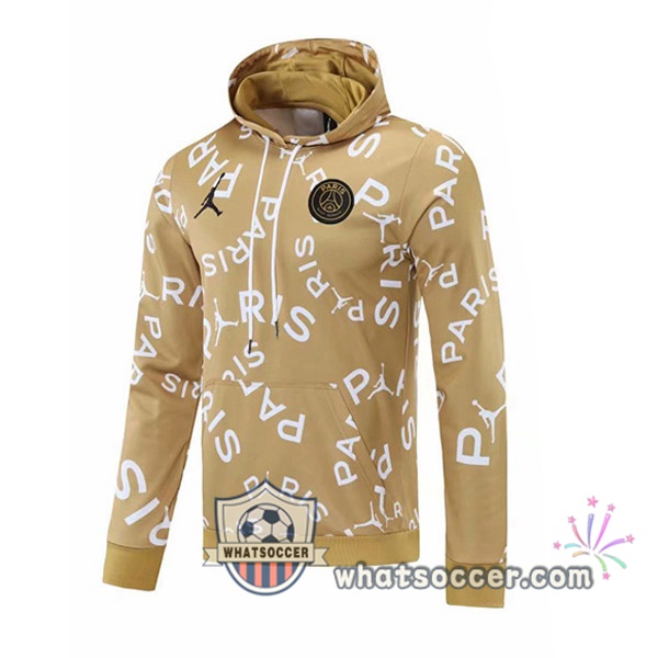 Paris PSG Yellow Hooded Jacket 2021-2022