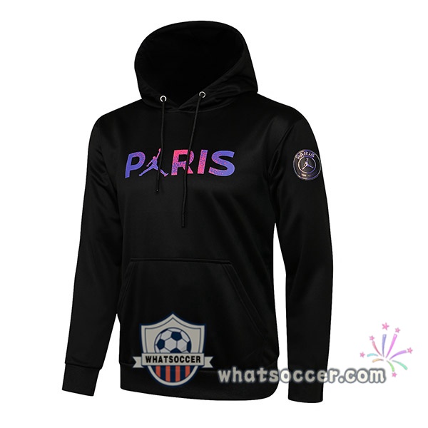 Paris PSG Black Purple Hooded Jacket 2021-2022
