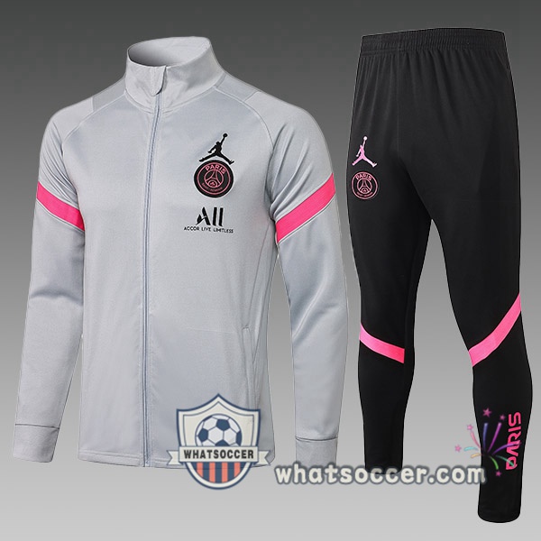 Veste Paris PSG Kids Gray Red Training Jacket 2021-2022