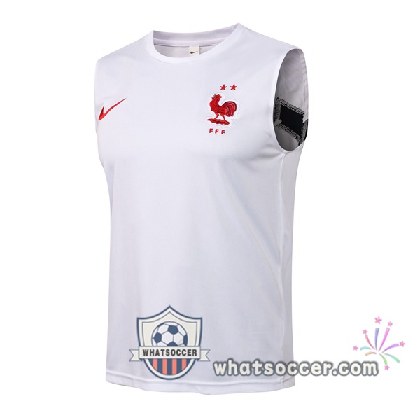 France White Soccer Vest 2021-2022