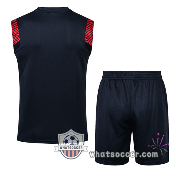 Paris PSG + Shorts Blue Royal Soccer Vest 2021-2022
