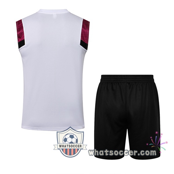 Paris PSG Jordan + Shorts White Soccer Vest 2021-2022