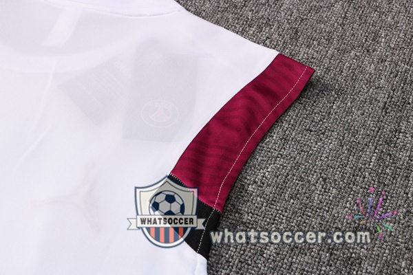 Paris PSG Jordan + Shorts White Soccer Vest 2021-2022