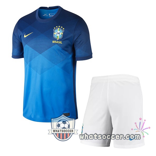 Brazil Kids Away Soccer Jerseys 2020-2021