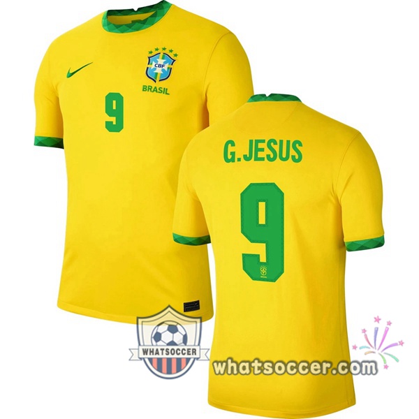 Brazil (G.JESUS 9) Home Soccer Jerseys 2020-2021