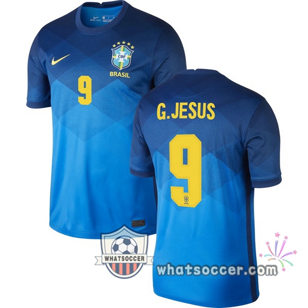 Brazil (G.JESUS 9) Away Soccer Jerseys 2020-2021