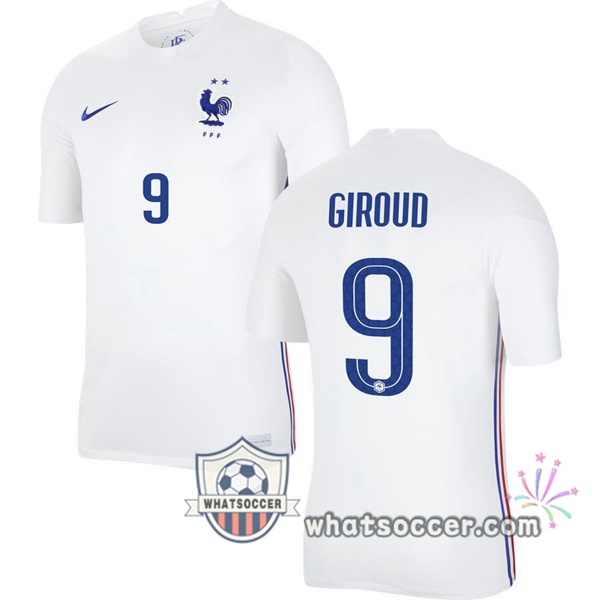 France (GIROUD 9) Away Soccer Jerseys 2020-2021