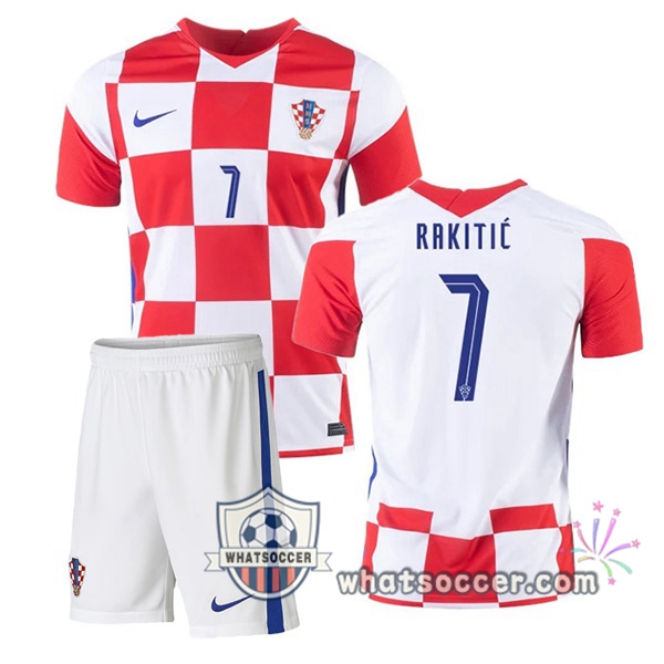 Croatia (RAKITIĆ 7) Kids Home Soccer Jerseys 2020-2021
