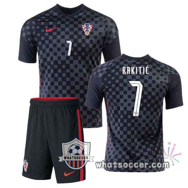 Croatia (RAKITIĆ 7) Kids Away Soccer Jerseys 2020-2021