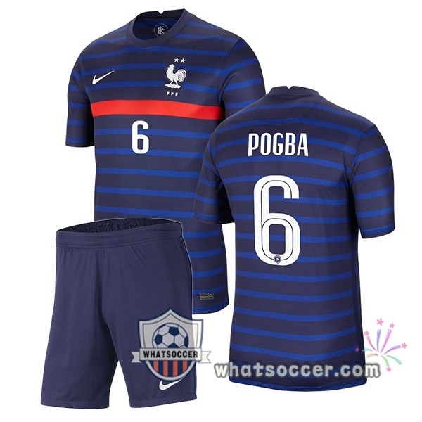 France (POGBA 6) Kids Home Soccer Jerseys 2020-2021