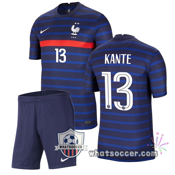 France (KANTE 13) Kids Home Soccer Jerseys 2020-2021